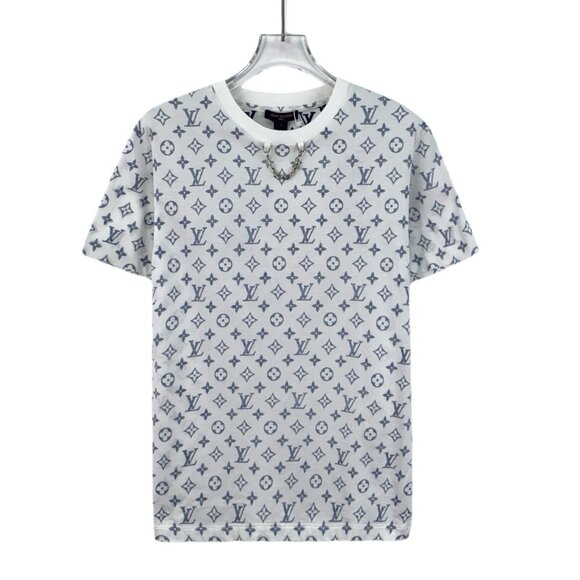 Louis Vuitton White Monogram Cotton Crew Neck Short-Sleeve T-Shirt - Picture 1 of 8